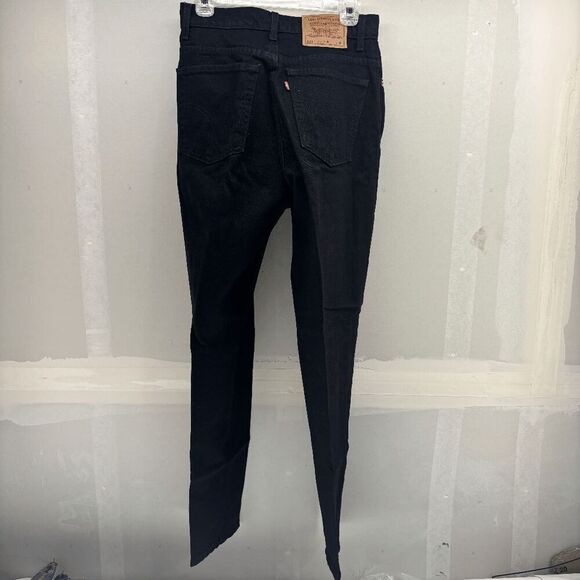 Vintage Levis 521 Black 90s Y2K Tapered Leg Fit HIgh Rise Size 10 Made USA Mom - Picture 4 of 8